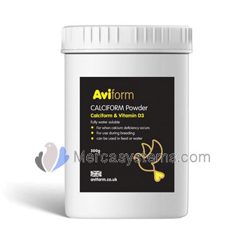 Aviform Calciform Powder 500gr, (Calcio + Vitamina D3 soluble en agua). Para Palomas