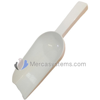 Pigeon supplies and accessories: Plastic feed scoop with 0.5 kg of capacity.