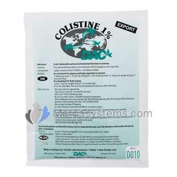 Colistine 50 gr. (antibiotic against salmonella, parathyphoid)