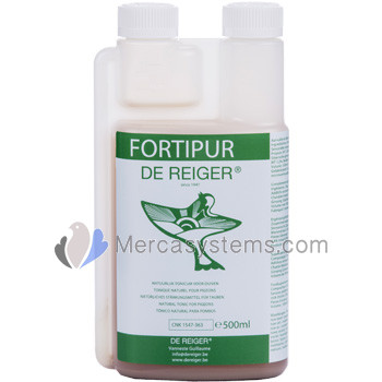 DE Reiger Fortipur Plus 500ml (disinfecting and energy tonic). Racing Pigeons Products