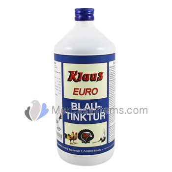Pigeons Produts and Supplies: Klaus Euro Blau-Tinktur 1000ml, (disinfectant for the drinking water). Pigeons and birds