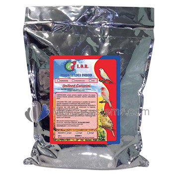 L.O.R. Unifeed Maintenance for canaries 2kg, (for type, melanin colour and lipochrome canaries)