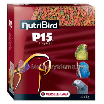 NutriBird P 15 Tropical 4kg (balanced complete maintenance food for parrots)