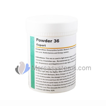 Pigeons Produts and Supplies: Powder 36 100gr , (all into one EXTRA STRONG treatment for severe infections)