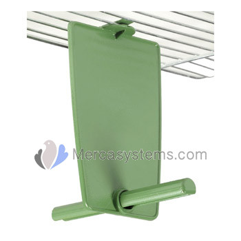 STA Perch Vertical Rada, with dividing wall and upper hook (colour green)